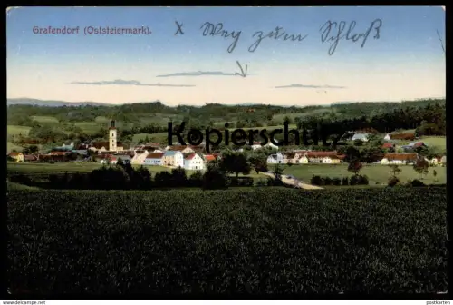 ALTE POSTKARTE GRAFENDORF OSTSTEIERMARK bei Hartberg Steiermark Österreich Austria Autriche Ansichtskarte cpa postcard