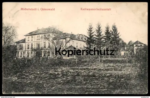 ALTE POSTKARTE MICHELSTADT IM ODENWALD KALTWASSERHEILANSTALT 1913 Sanatorium Heilanstalt Ansichtskarte AK cpa postcard