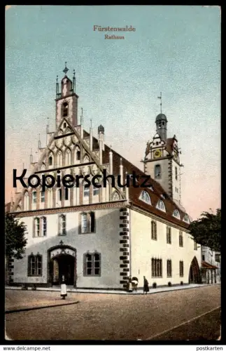 ALTE POSTKARTE FÜRSTENWALDE SPREE RATHAUS 1919 Brandenburg AK Ansichtskarte cpa postcard