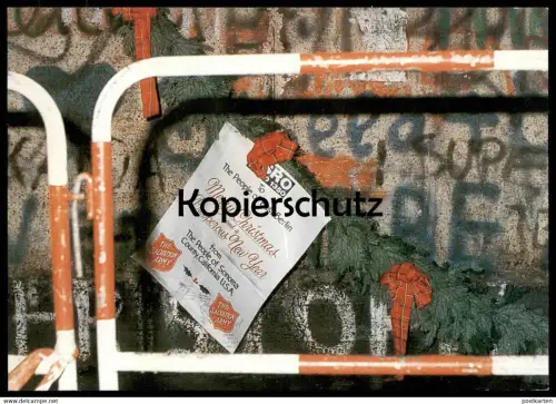 ÄLTERE POSTKARTE BERLIN GRAFFITY AN DER BERLINER MAUER CHUTE DU MUR WALL GRAFITTI SALVATION ARMY PEOPLE OF SONOMA COUNTY