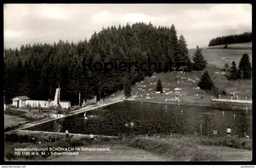 ALTE POSTKARTE SCHONACH SCHWIMMBAD SCHWARZWALD BLACK FOREST Swimming Pool Bad Freibad lido piscine Ansichtskarte AK cpa