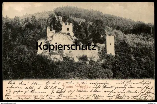 ALTE POSTKARTE RUINE BURG PEGGAU 1901 Stempel Deutschfeistritz bei Peggau Graz Steiermark Austria Ansichtskarte postcard