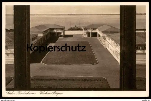 ALTE POSTKARTE WIEK RÜGEN SÄCHSISCHES KINDERHEIM DWB ARCHITEKT WALDO WENZEL architecture children's home postcard cpa AK