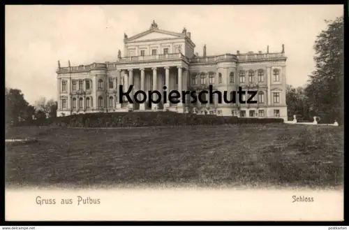 ALTE POSTKARTE GRUSS AUS PUTBUS SCHLOSS INSEL RÜGEN castle chateau AK Ansichtskarte postcard