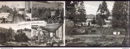 ÄLTERE DOPPEL-POSTKARTE KÜRTEN LANDGUT BREIBACH BES. FAM. H. SCHMITZ Landkarte mit Eichhof Bechen Spitze Lindlar