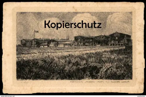 ALTE KÜNSTLER POSTKARTE LANGEOOG HOSPIZ DES KLOSTERS LOKKUM 1946 Kloste couvent Ansichtskarte AK cpa postcard