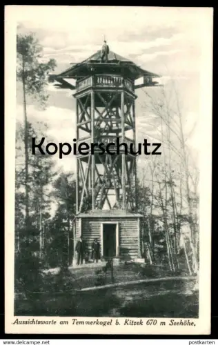 ALTE POSTKARTE AUSSICHTSWARTE AM TEMMERKOGEL BEI KITZEK STEIRISCHER GEBIRGSVEREIN Kitzeck Steiermark Leibnitz Austria AK