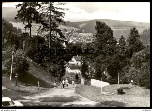 ÄLTERE POSTKARTE MANEBACH BLICK VOM REICHSBAHN FERIENHEIM ERNST KAMIETH ILMENAU THÜRINGEN Bahn AK Ansichtskarte postcard