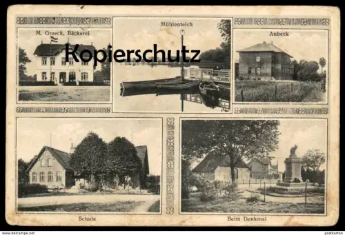 ALTE POSTKARTE GRUSS AUS BOKEL POST DAUENHOF AUBECK BÄCKEREI GREECK WESTERHORN HOHENFELDE Elmshorn Schleswig-Holstein
