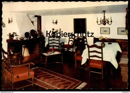 ÄLTERE POSTKARTE GUMMERSBACH-WINDHAGEN HOTEL HEEDT BES. J. &. G. HOLLÄNDER Kamin-Feuer postcard Ansichtskarte