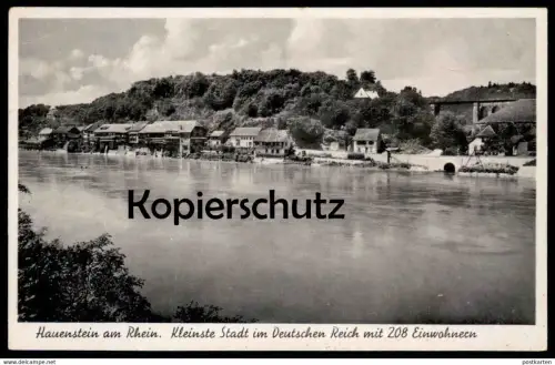 ALTE POSTKARTE HAUENSTEIN AM RHEIN KLEINSTE STADT IM DEUTSCHEN REICH 208 EINWOHNER LAUFENBURG Ansichtskarte postcard