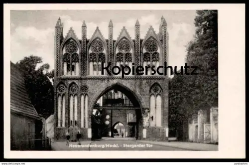 ALTE POSTKARTE NEUBRANDENBURG STARGARDER TOR Verlag R. Lederbogen Ansichtskarte AK cpa postcard