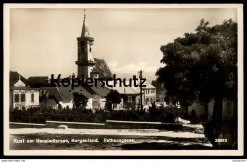 ALTE POSTKARTE BAD RUST BURGENLAND NEUSIEDLERSEE RATHAUSGASSE Ansichtskarte Austria Autriche AK cpa postcard