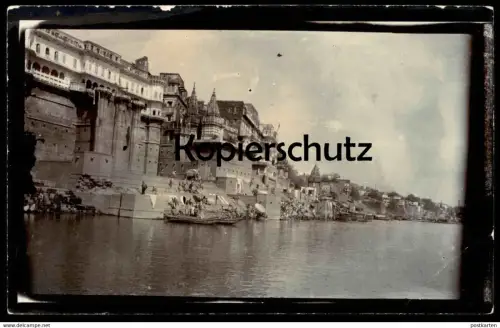ALTE POSTKARTE BENARES GHAT PALAST RAJA V. BANARES VARANASI Ganges le Gange India Indien Ansichtskarte AK postcard cpa