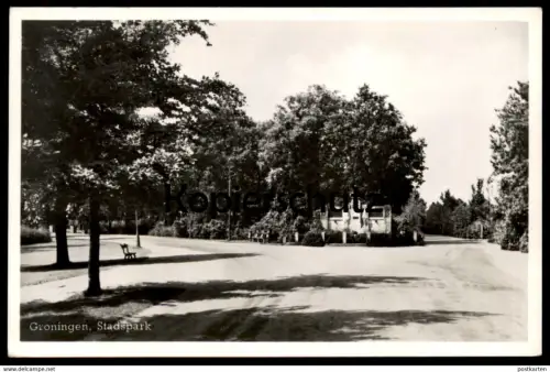 ÄLTERE POSTKARTE GRONINGEN STADSPARK SCHOLTENMONUMENT Monument Denkmal Park Ansichtskarte AK cpa postcard