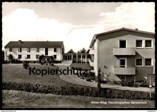 ÄLTERE POSTKARTE ALLNER SIEG NEUROLOISCHES SANATORIUM 1968 HENNEF hospital Ansichtskarte cpa postcard AK