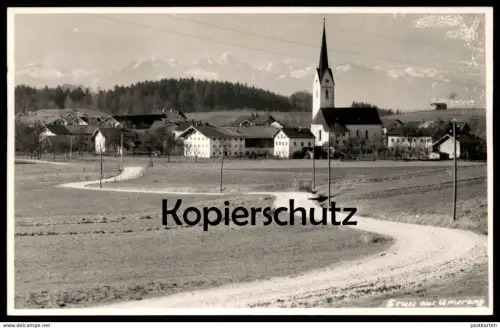 ALTE POSTKARTE GRUSS AUS AMERANG PANORAMA LANDKREIS ROSENHEIM CHIEMGAU Ansichtskarte AK cpa postcard