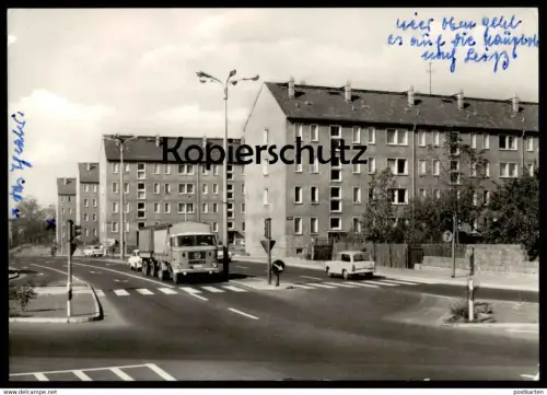 ÄLTERE POSTKARTE BORNA LKW IFA W50 truck pickup camion Trabant Auto Autos old car cars postcard cpa AK Ansichtskarte