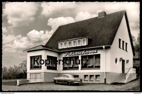 ÄLTERE POSTKARTE HAUS FALKENHORST BES. WALTER WILDE GEORGSMARIENHÜTTE BORGWARD ISABELLA Auto car voiture bei Osnabrück