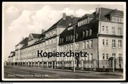 ALTE POSTKARTE BONN AM RHEIN POLIZEISCHULE Polizei Schule police academy school école de police cpa postcard AK