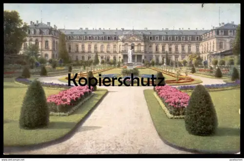 ALTE POSTKARTE STUTTGART GARTENBAUAUSSTELLUNG 1924 PRIVATGARTEN MIT NEUEM SCHLOSS Botanic Garden Jardin Botanique cpa