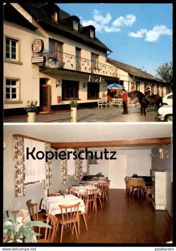 ÄLTERE POSTKARTE LAMBERTSBERG EIFEL PENSION SCHILZ KREIS BITBURG-PRÜM ARZFELD Bitburger Bier Löwenbräu Trier africola AK