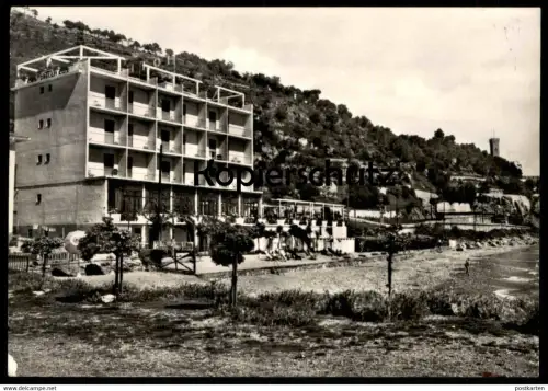 ÄLTERE POSTKARTE HOTEL RISTORANTE PENSIONE TORELLI CERIALE SAVONA CON TERRAZZA POSTEGGIO COPERTO TERMOSIFONE cartolina