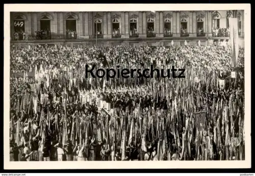 ALTE POSTKARTE GRUSS VOM 15. TURNFEST STUTTGART 1933 BANNERÜBERGABE TURNER SPORTLER postcard cpa Ansichtskarte