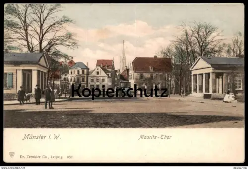 ALTE POSTKARTE MÜNSTER MAURITZ-THOR Kutsche Wagen Mauritztor Tor Mauriztor Westfalen Ansichtskarte AK postcard cpa