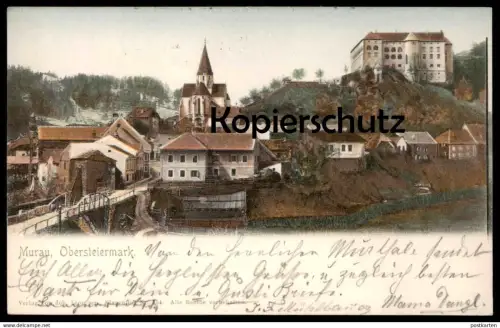 ALTE POSTKARTE MURAU OBERSTEIERMARK PANORAMA 1900 Steiermark Austria Österreich Styria AK Ansichtskarte cpa postcard
