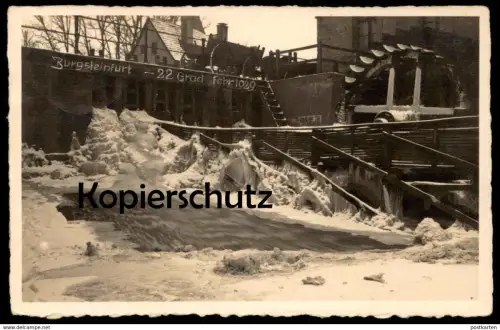 ALTE POSTKARTE BURGSTEINFURT 1929 MINUS 22 GRAD WINTER SCHNEE MÜHLE Wassermühle moulin mill hiver snow Wetter weather