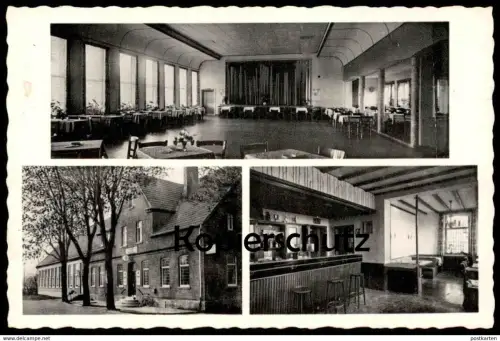 ALTE POSTKARTE ALTENRHEINE RESTAURANT & GARTENWIRTSCHAFT ZUR SCHLEUSE INH. WW. FRANZ RIELMANN RHEINE Ansichtskarte AK