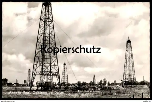 ÄLTERE POSTKARTE MEPPEN OELTÜRME BEI DALUM Ölturm Öl Ölförderung oil production pétrole Ansichtskarte AK cpa postcard