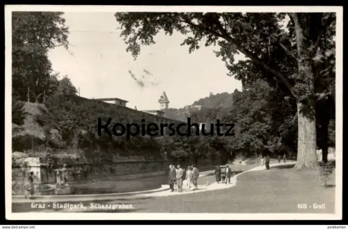 ALTE POSTKARTE GRAZ SCHANZGRABEN STADTPARK Steiermark Österreich Austria Autriche cpa postcard AK Ansichtskarte