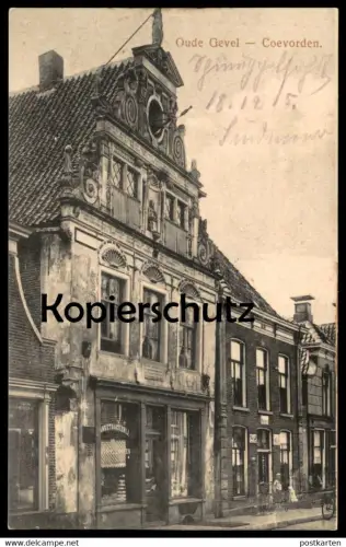 ALTE POSTKARTE OUDE GEVEL COEVORDEN BAKKERIJ bakery Nederland netherlands pays-bas altes Haus house cpa postcard AK