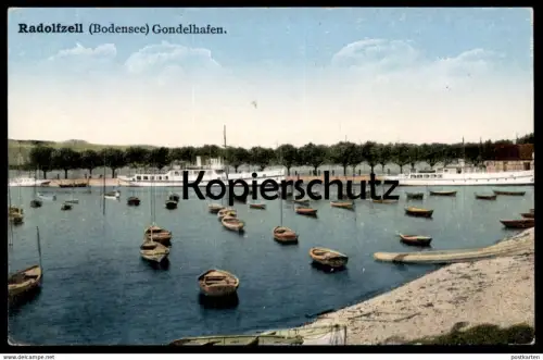 ALTE POSTKARTE RADOLFZELL GONDELHAFEN BODENSEE Schiff Dampfer ship steamship bateau à vapeur cpa postcard Ansichtskarte