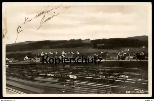 ALTE POSTKARTE TREUCHTLINGEN BAYERN MIT BAHNHOF Dampflok steam train locomotive à vapeur station gare Ansichtskarte cpa