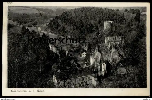 ÄLTERE POSTKARTE EHRENSTEIN AN DER WIED ASBACH 1939 BURG RUINE Neustadt Kreis Neuwied ruin Ansichtskarte AK cpa postcard