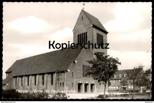 ÄLTERE POSTKARTE MEPPEN ST. PAULUSKIRCHE KIRCHE ST. PAULUS church église Ansichtskarte AK cpa postcard