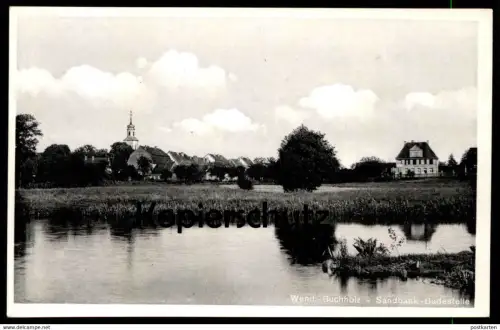 ALTE POSTKARTE WENDISCH BUCHHOLZ SANDBANK BADESTELLE Märkisch Buchholz Schenkenländchen Dahme Bad bath cpa Ansichtskarte
