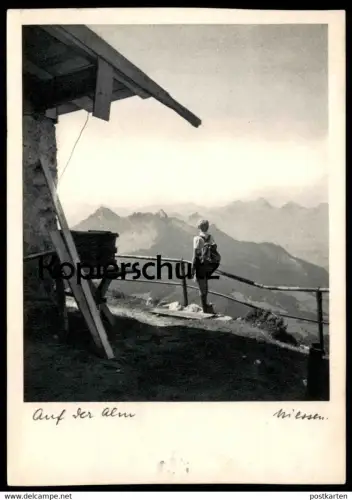 ALTE POSTKARTE AUF DER ALM HEUBERG VON DER HOCHRIESE B. SAMERBERG TÖRWANG FOTO PHOTO WALTER NIESSEN BAIERBACH Junge boy