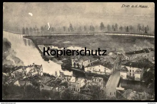 ALTE POSTKARTE DUN A. D. MAAS SUR MEUSE FELDPOST 1916 Stempel Etapp.-Kraftw.-Kol. 2 Ansichtskarte postcard cpa AK