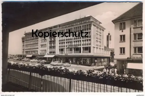 ÄLTERE POSTKARTE SOLINGEN BLICK AUF DAS SALI-HAUS DAK Ohliger Sträter Mercedes Opel car cars Auto Autos voitures cpa