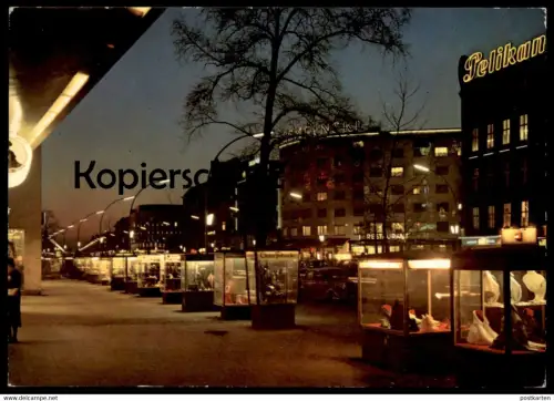 ÄLTERE POSTKARTE BERLIN KURFÜRSTENDAMM BEI NACHT HOTEL KEMPINSKI PELIKAN Kudamm at night AK Ansichtskarte postcard cpa
