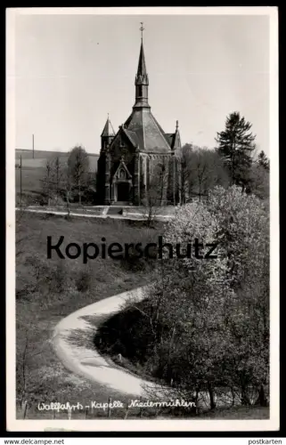 ÄLTERE POSTKARTE NIEDERMÜHLEN ASBACH WALLFAHRTS-KAPELLE 1951 STEMPEL ALTENHOFEN WESTERWALD AK Ansichtskarte cpa chapel