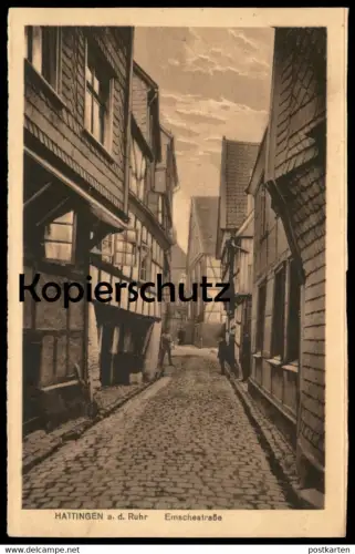 ALTE POSTKARTE HATTINGEN AN DER RUHR EMSCHESTRASSE 1923 Ansichtskarte AK cpa postcard