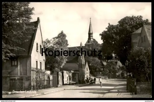 ÄLTERE POSTKARTE DRESDEN-LEUBNITZ-NEUOSTRA GESCHÄFT SAMEN WEND LUFTPOST DDR IN DIE USA cpa postcard Ansichtskarte