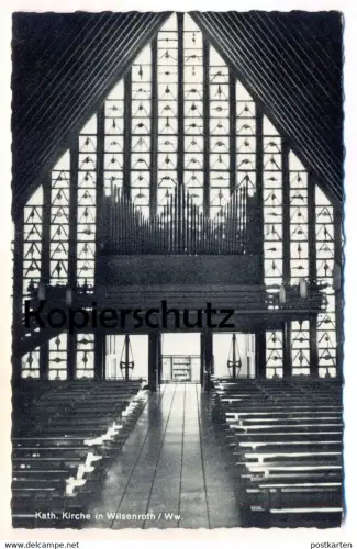 ÄLTERE POSTKARTE WILSENROTH WESTERWALD DORNBURG KATHOLISCHE KIRCHE ORGEL Kirchenorgel orgue organ church interieur AK