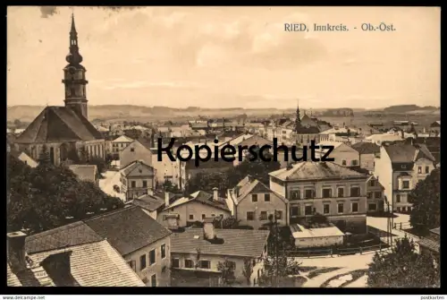 ALTE POSTKARTE RIED IM INNKREIS PANORAMA OBERÖSTERREICH Österreich  Austria Autriche cpa postcard AK Ansichtskarte