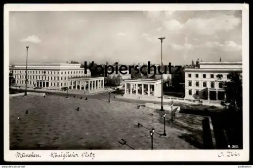 ALTE POSTKARTE MÜNCHEN KÖNIGLICHER PLATZ O. ZIEHER 30erJahre Adler Ansichtskarte AK cpa postcard Architecture